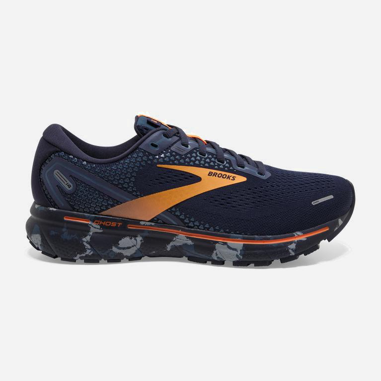 Ténis Brooks Ghost 14 Cushioned Sapatilhas De Corrida Para Estrada Homem Azul Marinho/Cinzentas/Lara